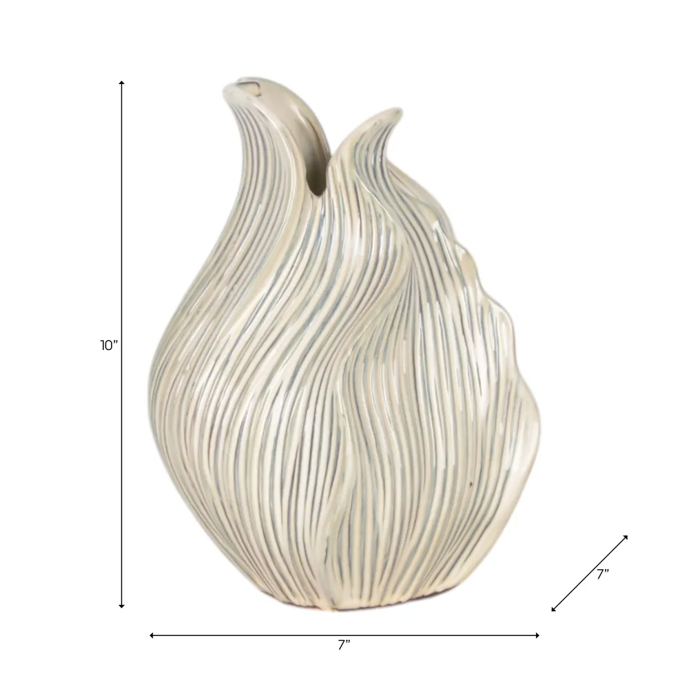DYLANWORTH WHITE VASE 10 (IN)