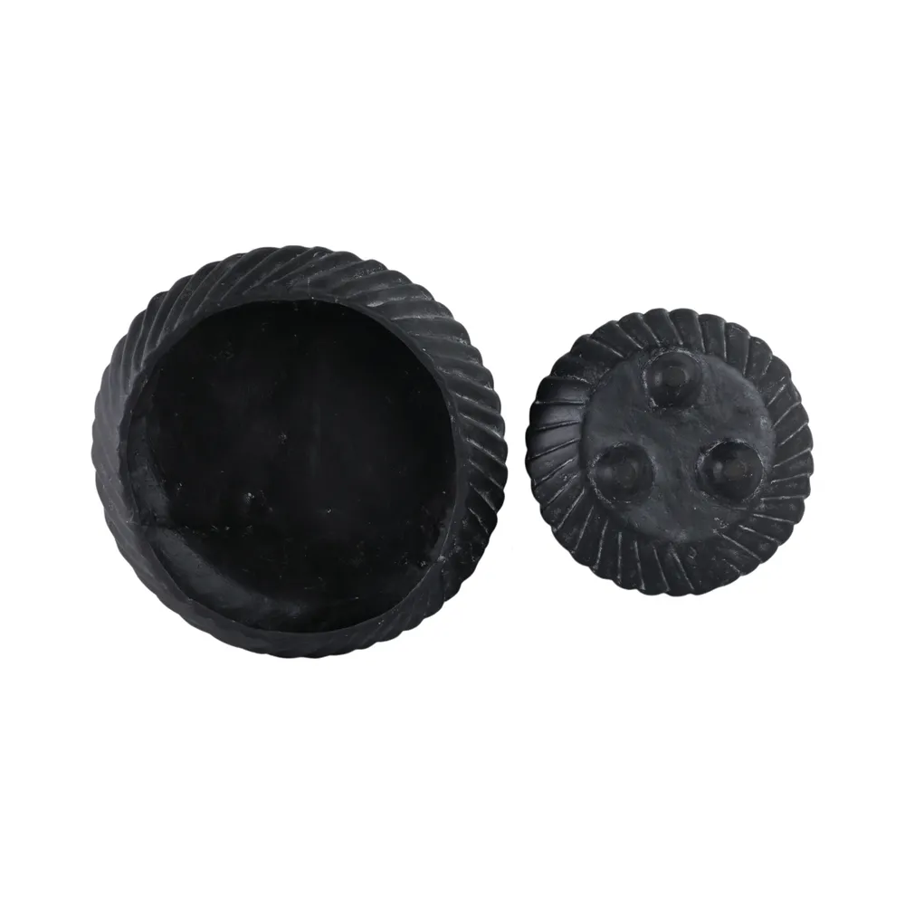 GILBERTRUN SET OF 2 BLACK BOWLS 6 (IN)