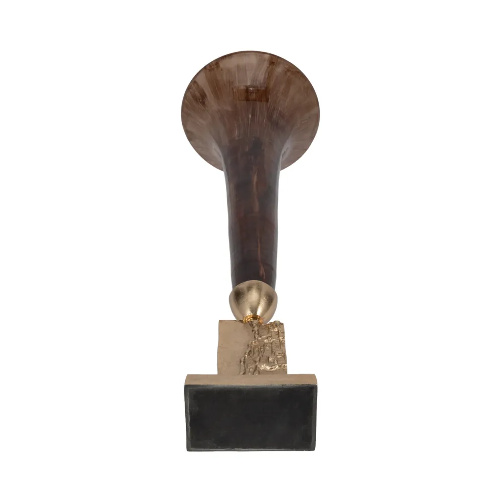 ATLASMILL BRONZE GLASS VASE 31 (IN)