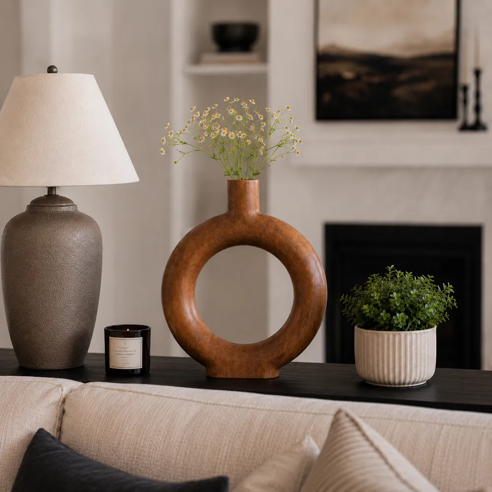 DRAPERWELL BROWN VASE 14 (IN)
