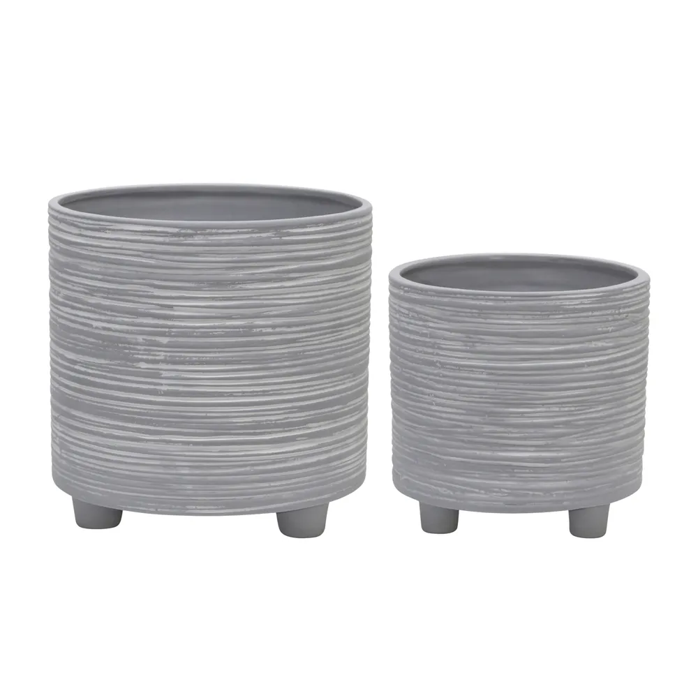 COHENGROVE SET OF 2 GRAY PLANTER 8 (IN)