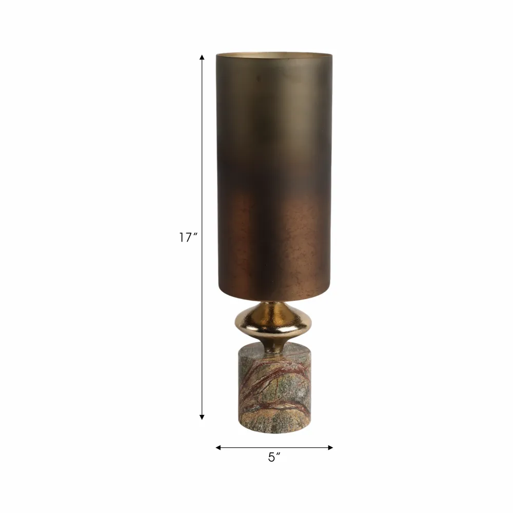 OPALHAVEN BROWN GLASS VASE 17 (IN)