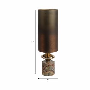 OPALHAVEN BROWN GLASS VASE 17 (IN) 10