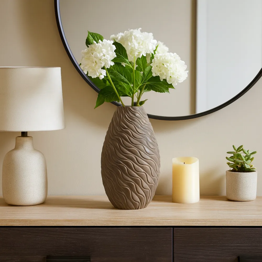 ROYVALE BROWN VASE 14 (IN)