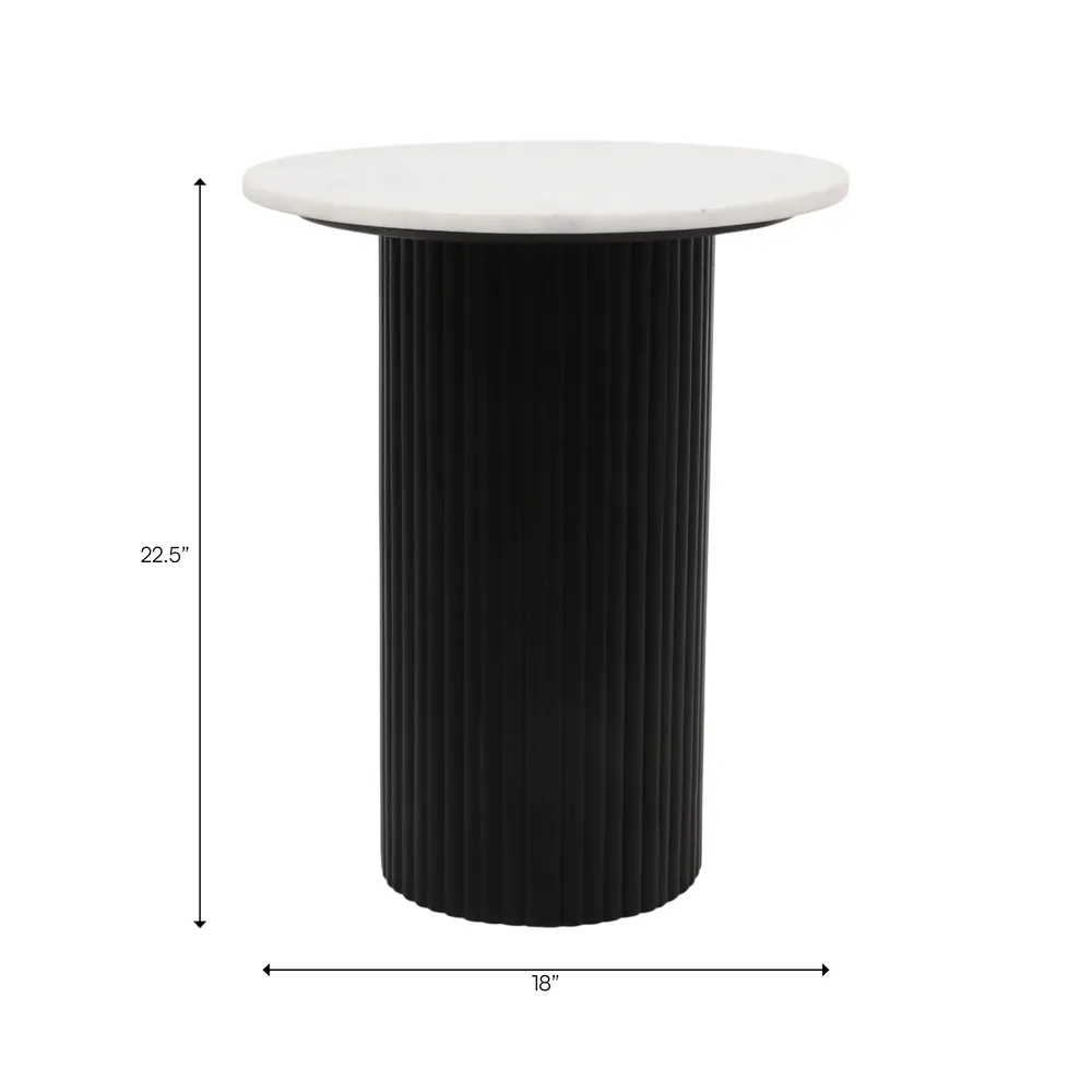 IRVINGROSE BLACK TABLE 23 (IN)