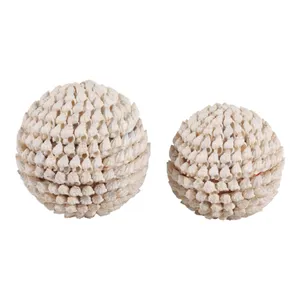 BREERIDGE SET OF 2 IVORY ORBS 5 (IN) 1