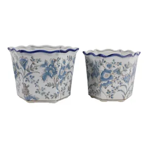 ENOCHFIELD SET OF 2 BLUE PLANTER 10 (IN) 5