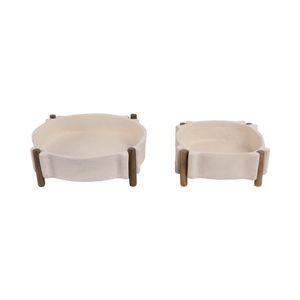 EMMETPORT SET OF 2 BROWN TRAY 4 (IN) 5