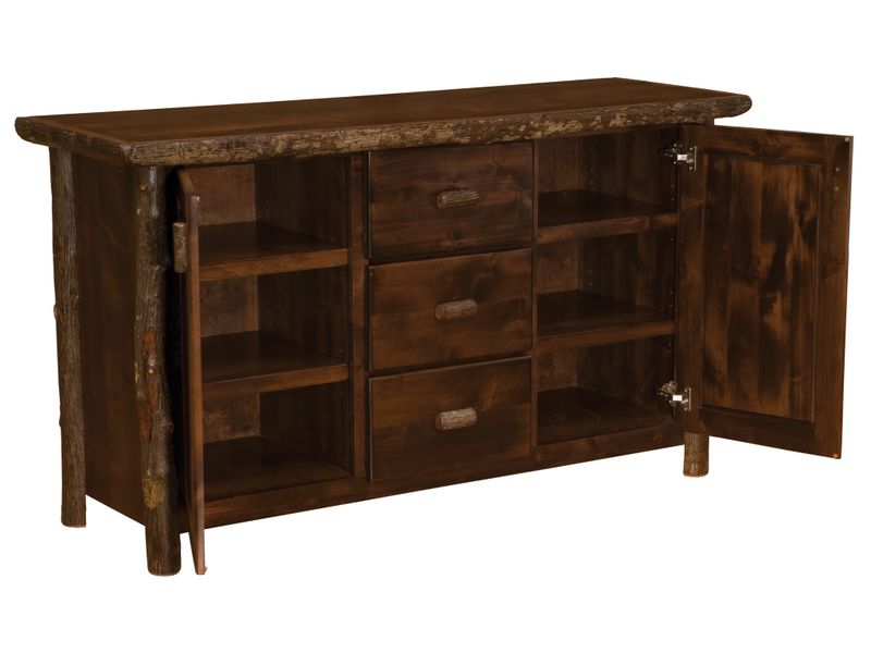 Hickory Log Sideboard - Slate 3