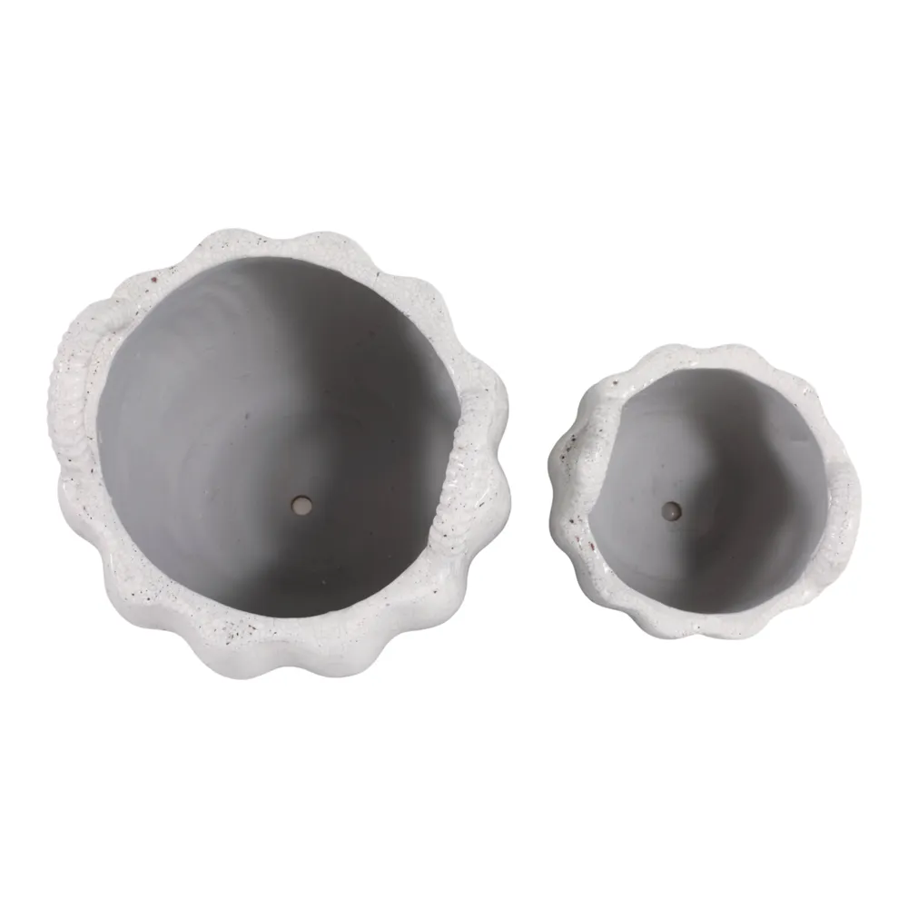 THEAHAM SET OF 2 WHITE PLANTER 11 (IN)