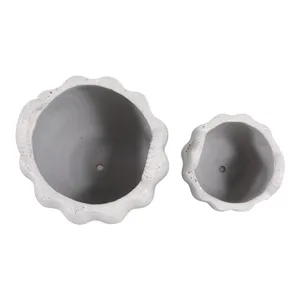 THEAHAM SET OF 2 WHITE PLANTER 11 (IN) 8