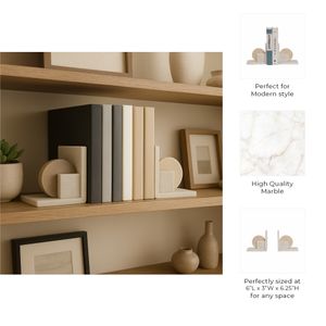 CASEYLAND SET OF 2 WHITE BOOKENDS 6 (IN) 9