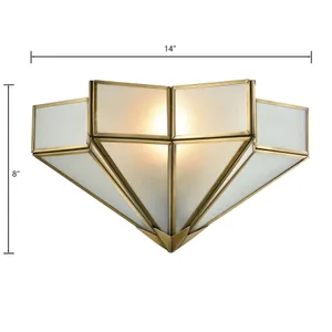 Decostar 8'' High 1-Light Sconce - Brushed Brass 2