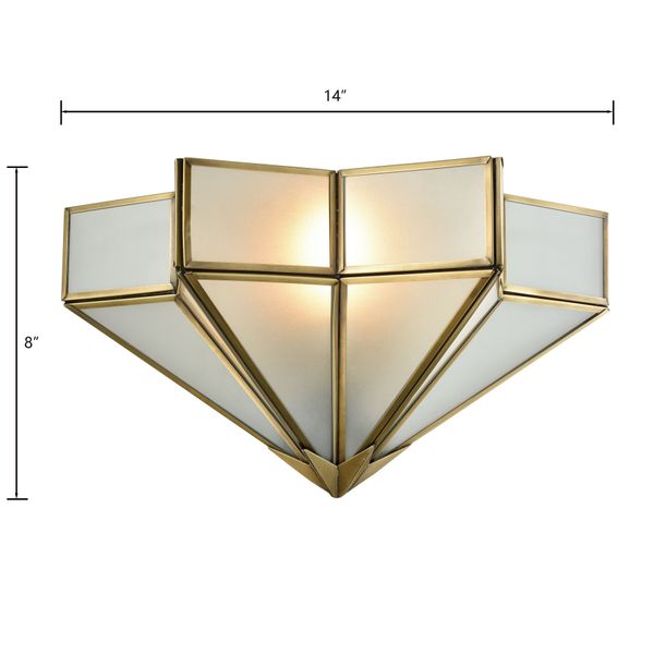 Decostar 8'' High 1-Light Sconce - Brushed Brass