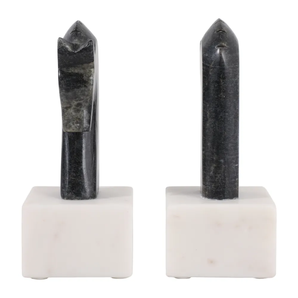 NICOLEWOOD SET OF 2 BLACK BOOKENDS 7 (IN)
