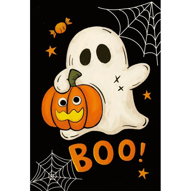 12X18IN BOO GHOST PUMPKIN