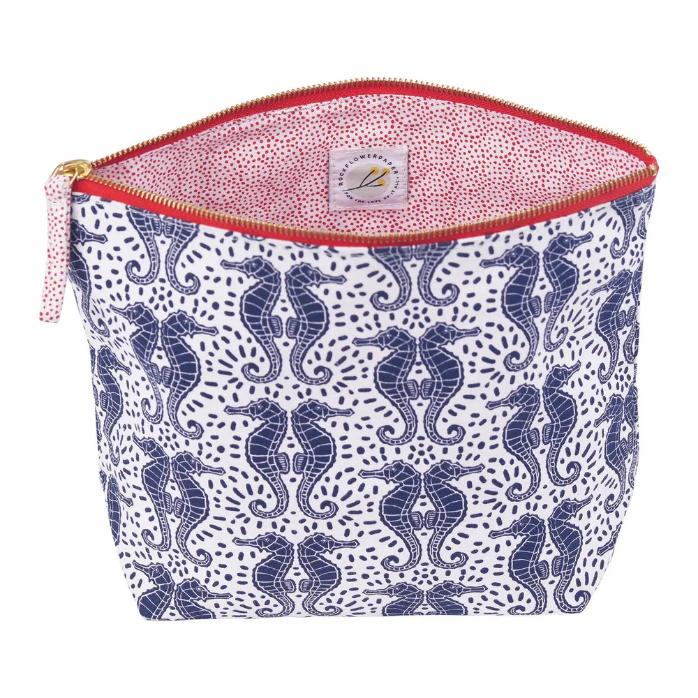 Seahorse Large Essential Canvas Pouch