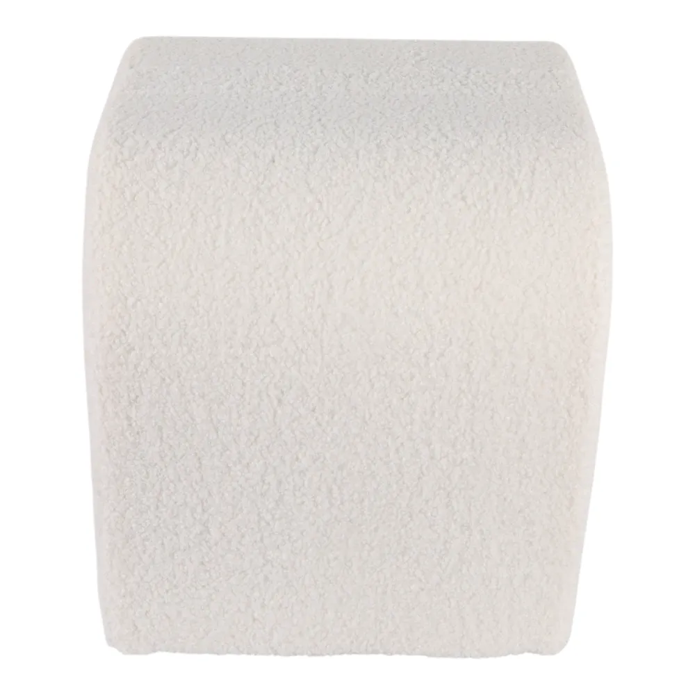 HUTTONMILL WHITE OTTOMAN 18 (IN)
