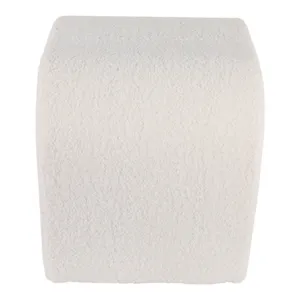 HUTTONMILL WHITE OTTOMAN 18 (IN) 6