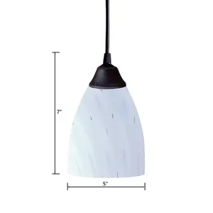 Classico 5'' Wide 1-Light Mini Pendant - Dark Rust with Simple White Glass 2