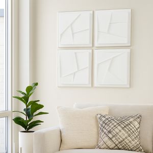 HACKETTCREST SET OF 4 WHITE ART 20 (IN) 11