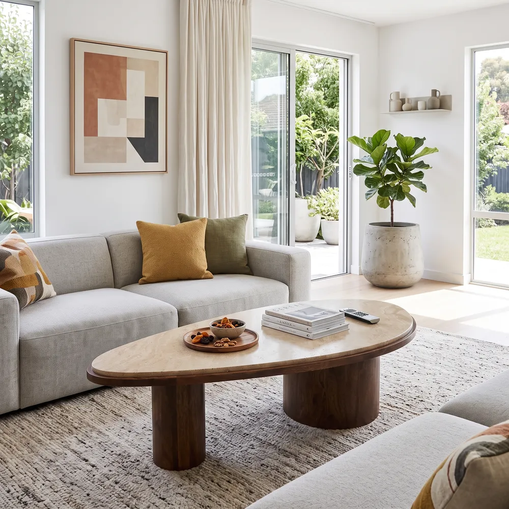 GRIFFINTON BROWN COFFEE TABLE 16 (IN)