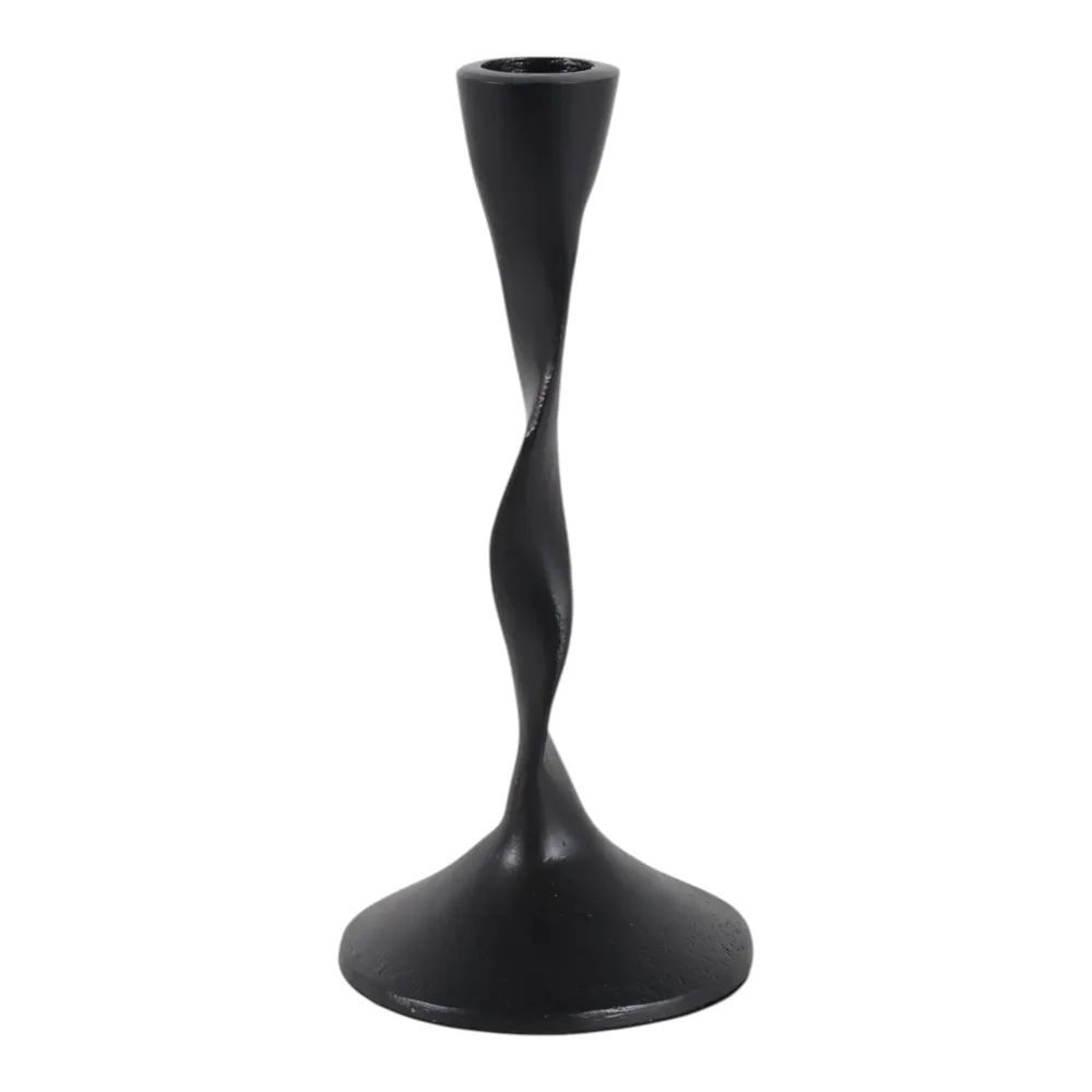 ELMONTVALE BLACK CANDLE HOLDER 8 (IN)