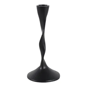 ELMONTVALE BLACK CANDLE HOLDER 8 (IN) 4