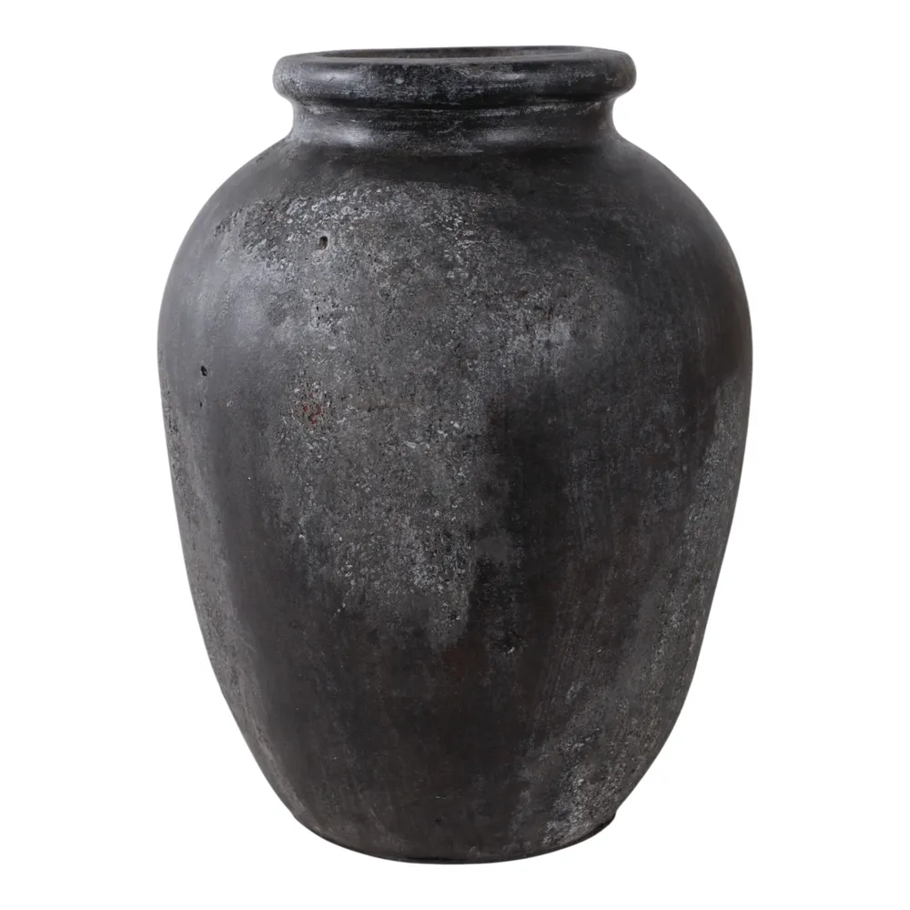 DUNCANRUN BLACK VASE 12 (IN)