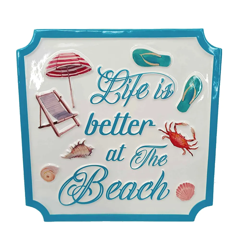 11-3/4" LIFE IS BETTER AT THE BEACH SIGN