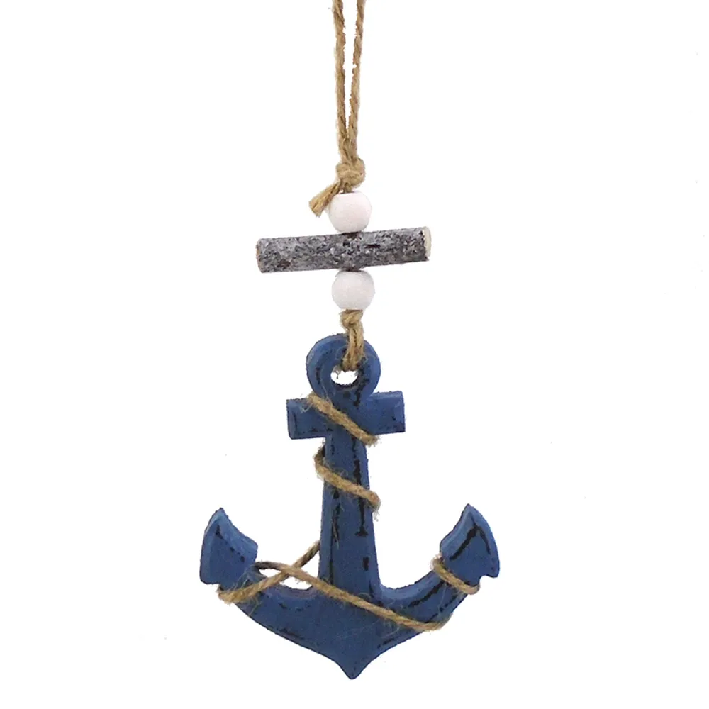 8-1/2" ANCHOR ORNAMENT W/BEADS