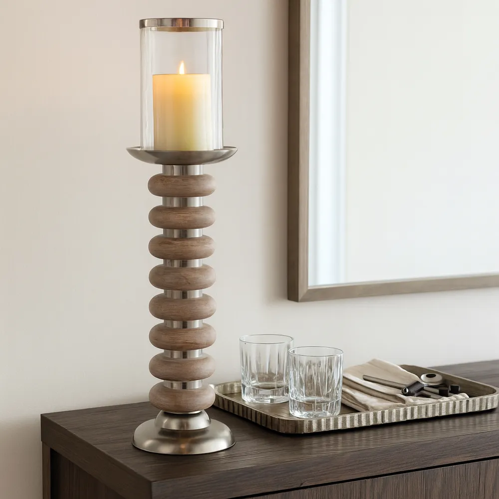 CULLENLAND TAN CANDLE HOLDER 20 (IN)