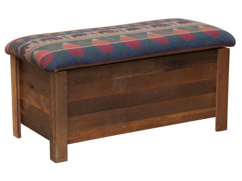 Barnwood Blanket Chest - Premium Fabric 2