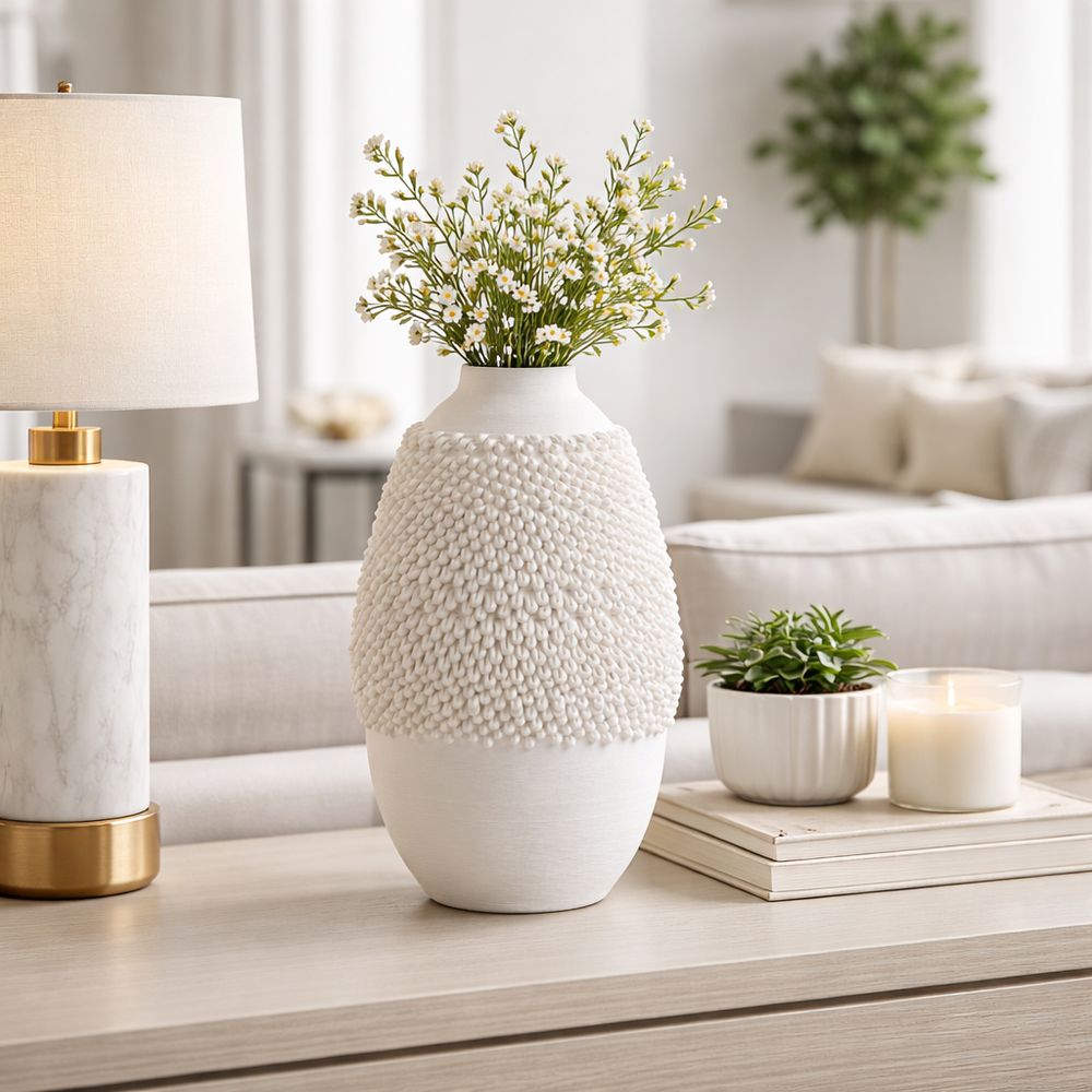 GARTONWAY IVORY VASE 14 (IN)