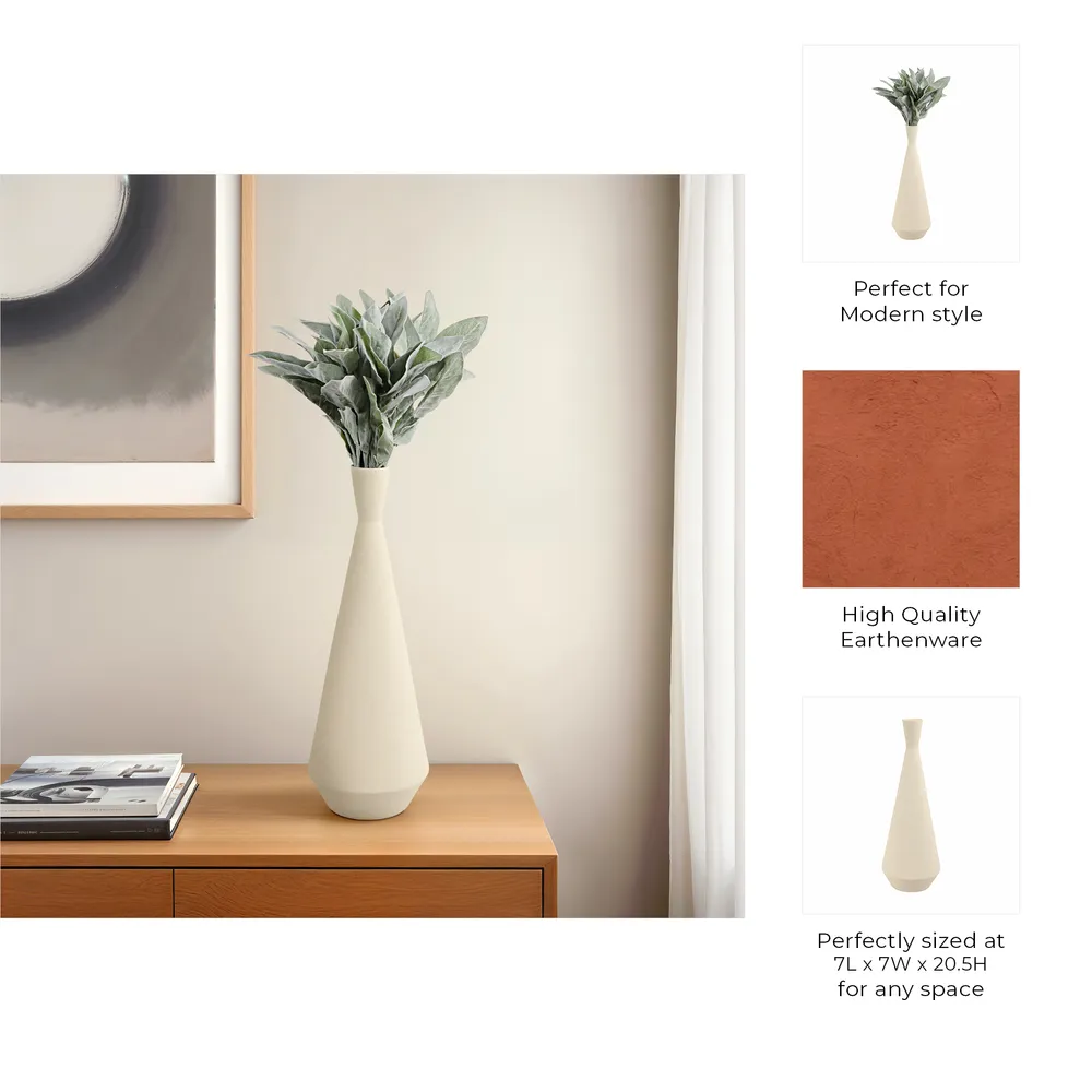 ENSLEYCROSS WHITE VASE 21 (IN)