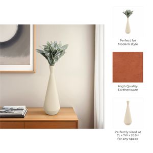ENSLEYCROSS WHITE VASE 21 (IN) 10