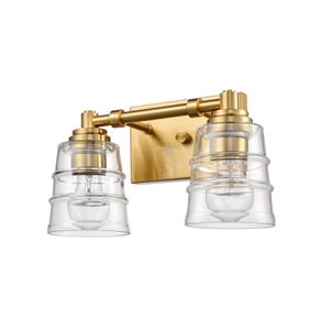 Pulsate 13'' Wide 2-Light Vanity Light - Satin Brass 3