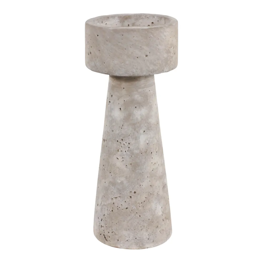 CARLIN GRAY CANDLE HOLDER 10 (IN)