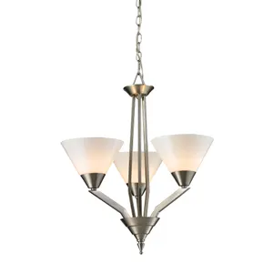 Tribecca 21'' Wide 3-Light Chandelier - Brushed Nickel 1