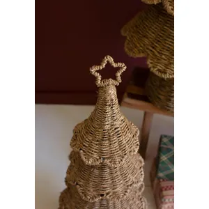 Set of 2 Woven Vine Christmas Trees 2