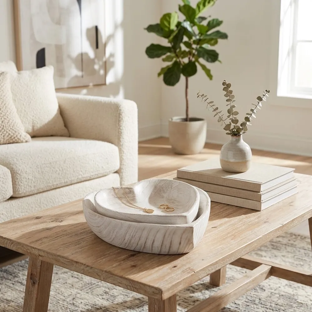 DASHLAKE SET OF 2 WHITE BOWLS 3 (IN)