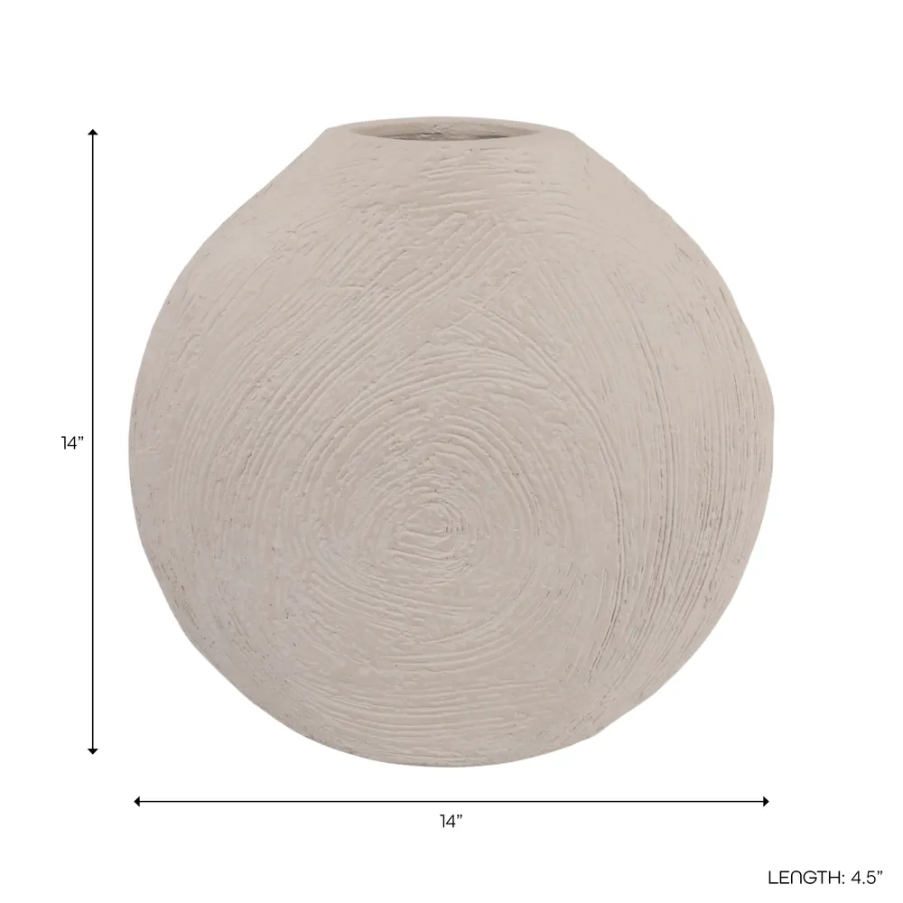 ERWINHOLM WHITE VASE 14 (IN)