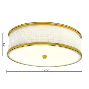 Prism 16.75'' Wide 3-Light Flush Mount - Satin Brass 2