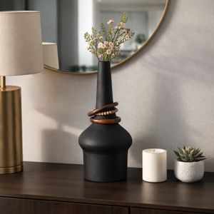 FARROWMILL BLACK VASE 18 (IN) 12