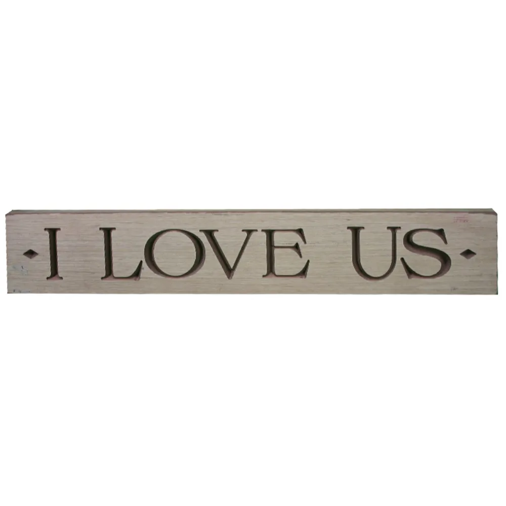 24" USA I LOVE US ROUTED BARNWOOD SIGN