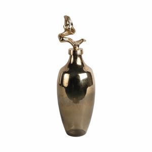BRAMRUN GOLD GLASS VASE 16 (IN) 3