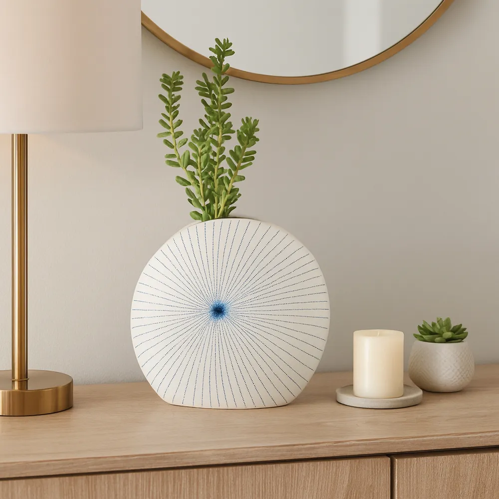 LOCHFORD WHITE VASE 9 (IN)