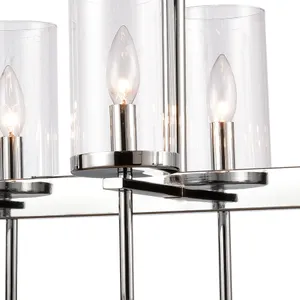 Oakland 32.5'' Wide 8-Light Linear Chandelier - Chrome 3