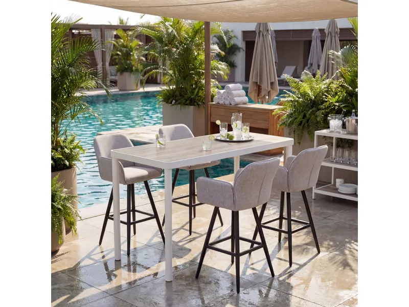 Sieve Swivel Barstool Beige 9