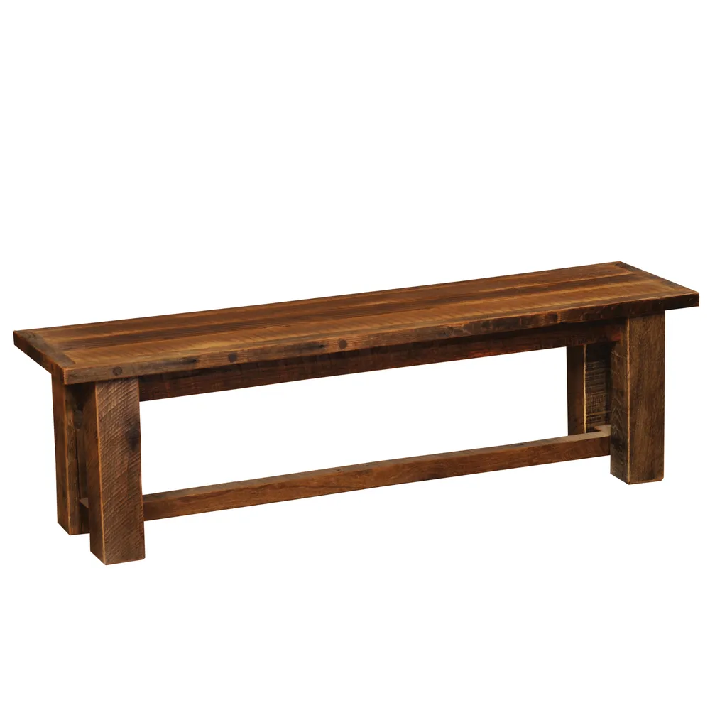 Barnwood 5-foot Bench - Wood Seat - Artisan